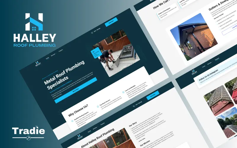 Halley Roof Plumbing Website Showcase